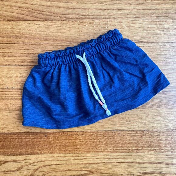 Cat & Jack 2T Toddler Girl Dark Blue Skirt Shorts Drawstring Stretchy - Picture 1 of 5